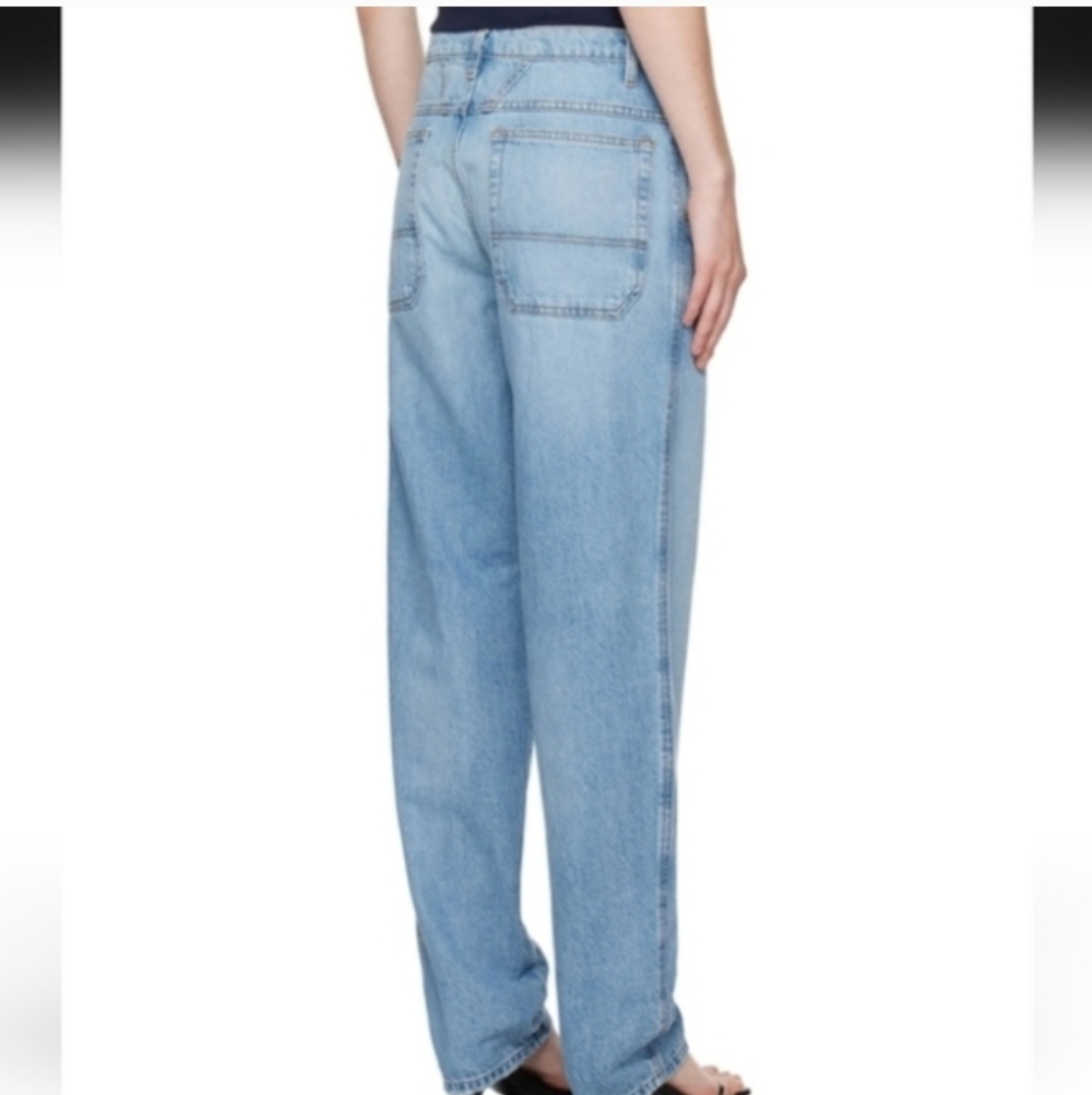 FRAME 90's Utility Loose Jeans Size 28 High Rise Roll Hems Or Straight Leg - Picture 4 of 15